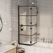 vidaXL Folding Shower Enclosure ESG 39.4&quot;x55.1&quot; Black - $5,200.38 MXN