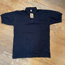 New With Tags Men’s Polo Shirt Size M Solid Dark Blue Navy Bito Short Sl... - $9.89