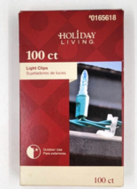 Holiday Living 100 Count Light Clips #0165618 Outdoor Use Gutter Shingles - £6.30 GBP