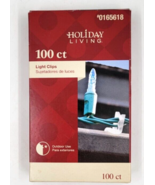 Holiday Living 100 Count Light Clips #0165618 Outdoor Use Gutter Shingles - £6.23 GBP