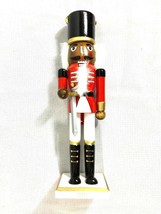 Nutcracker Soldier Beard Sword Hat w/Chains Wood 15&quot; Christmas Dark Skin... - £27.99 GBP