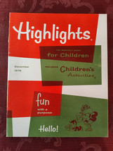 Rare HIGHLIGHTS Children&#39;s magazine December 1976 Stories Activities Puzzles! - £12.09 GBP