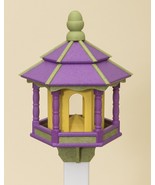 BIRD FEEDER ~ Amish Handmade Recycled Poly Hexagon ~ Purple Lime &amp; Yello... - €182,33 EUR