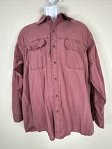 RedHead Red Button Up Fishing Shirt Long Sleeve Outdoor Mens Large - $13.89