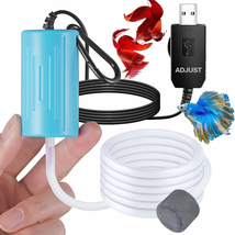 Mini Aquarium Air Pump,Usb Air Pump for 5 Gallon Aquarium Decorations Adjustable - $14.01