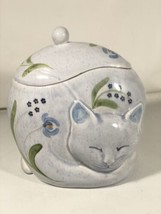 Sleeping Cat Cookie Jar Vintage NS Gustin Co Hand Painted  Made In USA - $59.39