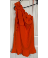 Victoria Beckham For Target XS Bright Orange 1 Shoulder Lined Zipper Sid... - $24.75