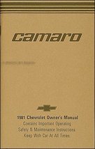1981 Camaro Owner&#39;s Manual Reprint Z/28 Berlinetta [Paperback] CAMARO CHEVY CHEV - £11.20 GBP