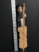 Judaica Folk Art Figure, Hand Carved Jewish musician - £61.39 GBP