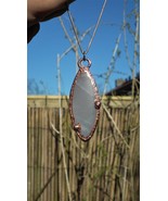 Lavender quartz pendant Electroformed Copper // Free Copper chain - €34,28 EUR