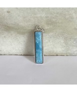 Larimar Pendant Blue Solitaire Pendant 925 Sterling Silver Pendant Women... - €59,80 EUR