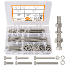 120PCS 5/16-18 Hex Bolts and Nuts Kit, Stainless Steel 5/16&quot; Nuts and Bolts Asso - £27.19 GBP