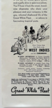 1938 Great White Fleet Line Cruises Advertisement Caribbean Nautical Shi... - $372.61 MXN