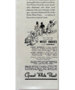 1938 Great White Fleet Line Cruises Advertisement Caribbean Nautical Shi... - $366.58 MXN
