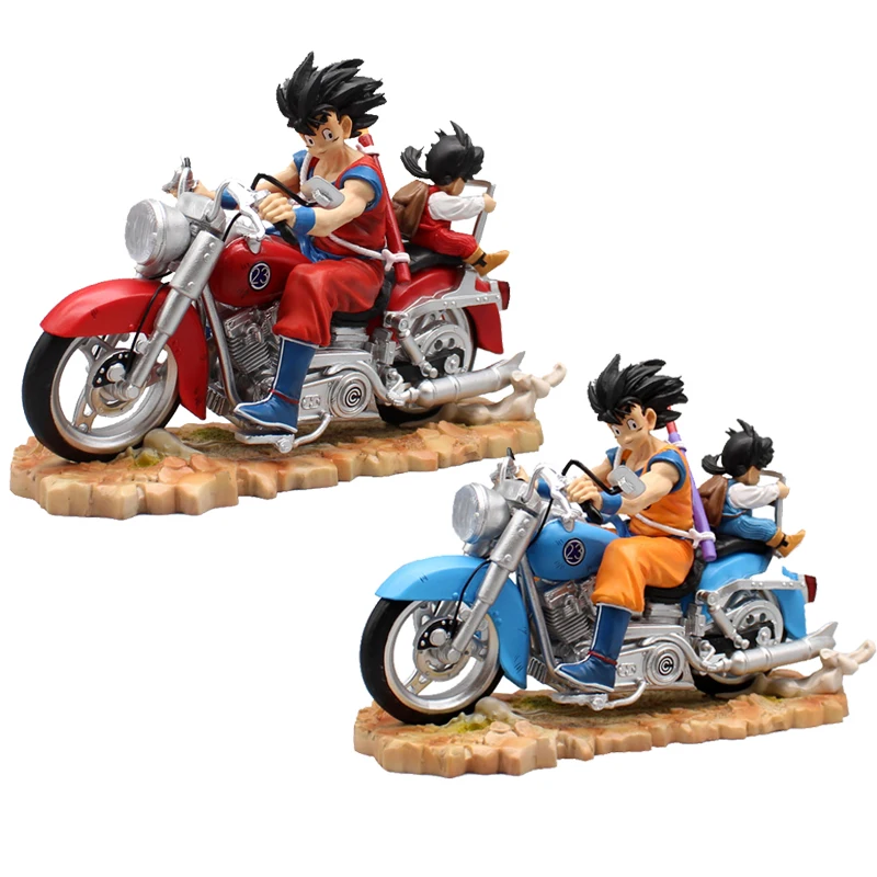 14cm Dragon Ball GK Motorcycle Son Goku and Son Gohan Figure PVC Haulage Motor - £42.04 GBP+