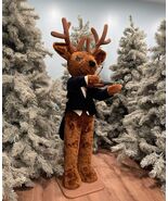 Vintage 60” Tall Animated Display Reindeer With Violin By David Hamberger - $1,237.50