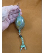 G-38) abstract topo map Egg Gourd Christmas dangle ornament Charlotte Vi... - €34,51 EUR