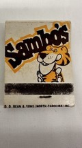 Vintage Sambo&#39;s Restaurant Matchbook Cover Advertisement Unused See Pic - £7.70 GBP