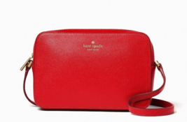 New Kate Spade Harper Crossbody bag Leather Heirloom Tomato - $85.41