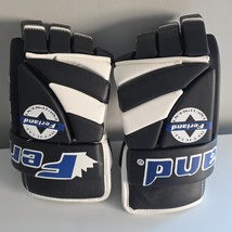 Ferland Hockey Gloves Leather LBlack/White NHL Vintage Gloves 14&quot; Excell... - $1,184.34 MXN