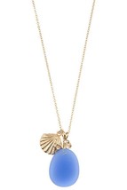 Opal Stone &amp; Shell Pendant Necklace - £13.58 GBP+