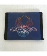 Vintage Journey bi fold nylon wallet hook and latch blue color with Jour... - €16,84 EUR