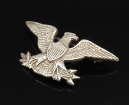 925 Sterling Silver - Vintage United States Military Eagle Brooch Pin - ... - $53.80
