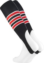 TCK Striped Baseball Stirrups Softball Stirrups 7 Inch Black/White/Scarl... - $15.61 CAD