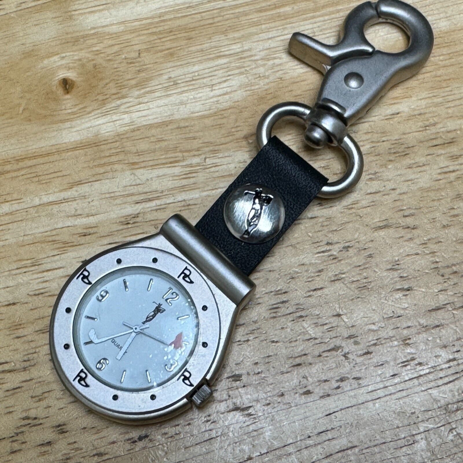 ProActive Sports Pocket Quartz Watch Men Golf Themed Silver Snap-on New ... - $28.49