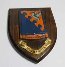 Painted Wwii U.S. Air Force 31st Tactical Fighter Wing Patch Plaque Shield Vtg - £100.19 GBP