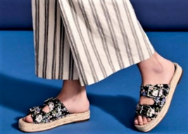 Rebecca Minkoff Jodi Platform Sandals Sz.8.5M Black/Multicolor Floral Pattern - £39.42 GBP