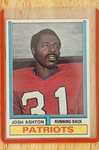 Vintage Football Trading Card 1974 Topps #26 Josh Ashton New England Patriots - £6.72 GBP