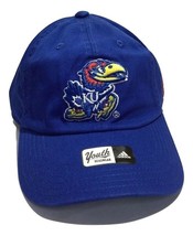 NCAA Kansas Jayhawks Youth Boys Slouch Adjustable Hat Ball Cap Blue - £9.07 GBP