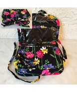 Vera Bradley Wildflower Garden Small Travel Toiletry Cosmetic Bag Tie Cl... - €32,35 EUR