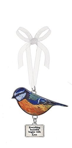 Ganz Bird Ornament - "Everything beautiful starts with love" (ER31004) - $9.75