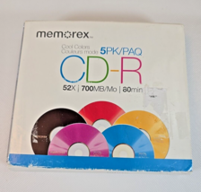 Memorex Cool Colors CD-R 52X 700MB 80 min  Media 4 Disc Open Package - $7.91