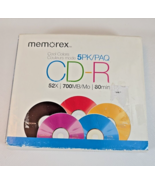 Memorex Cool Colors CD-R 52X 700MB 80 min  Media 4 Disc Open Package - $150.60 MXN
