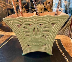 Antique Ceramic Fan-Shaped Chopstick Holder w/ Certificate, Late 19th Ce... - $1,548.46 MXN