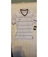 New Nike Women&#39;s Laser Short Sleeve Jersey Shirt White/Purple Size Small - $21.77