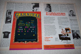 Carnival OVER-SIZED Video Game Magazine Advertising Print Ad Retro Vintage - £10.83 GBP