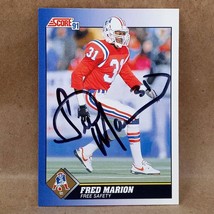 1991 Score #69 Fred Marion SIGNED New England Patriots Auto Autographed NFL Card - £3.95 GBP