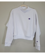 VTG Champion Reverse Weave White Crewneck Sweatshirt Long Sleeve Womens ... - £19.51 GBP