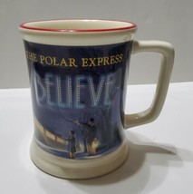 The Polar Express Christmas Coffee Cup Hot Chocolate Mug BELIEVE Texture... - $13.10