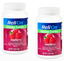 Relion Glucose Raspberry Flavor, 50 Chewable Tablets (Pack of 2) - £21.77 GBP