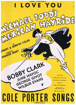 I Love You Sheet Music Cole Porter Michael Todd&#39;s Mexican Hayride - £2.76 GBP