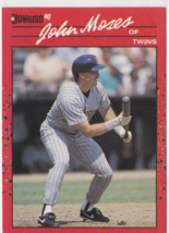 John Moses Twins Outfield 1990 Donruss Ca0rd # 590    Near-Mint - $1.34