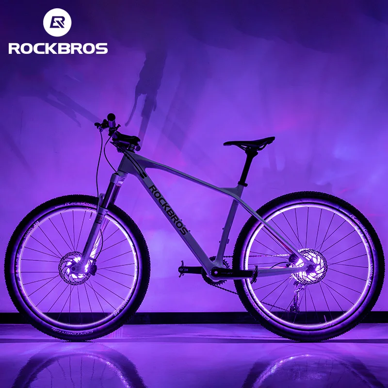Rockbros Bicycle Wheel Light Smart Led Light 1PCS Warning Light 7 Colors Mtb - £14.89 GBP+