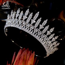 Gorgeous Wedding Tiara CZ Bridal Turban Queen Princess Birthday Crown Pageant Pa - £133.51 GBP