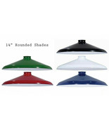 Porcelain Enamel Shade: 14&quot; Rounded Metal shade, 2.25&quot; fitter for Pendan... - £32.99 GBP