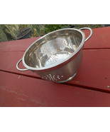 Large Colander Stainless Steel with Pedestal and Handles - $16.83